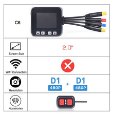 Load image into Gallery viewer, SYS VSYS C6 Dual Motorcycle Action Camera Recorder DVR Front and Rear View Waterproof Motorcycle Dash Cam Black Night Vision Box