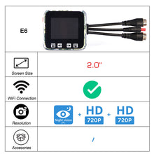 Load image into Gallery viewer, SYS VSYS C6 Dual Motorcycle Action Camera Recorder DVR Front and Rear View Waterproof Motorcycle Dash Cam Black Night Vision Box